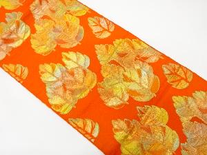 木の葉模様織り出し　名古屋帯